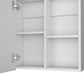 20" White Wood Floating Bathroom Vanity And Medicine Cabinet With Mirror