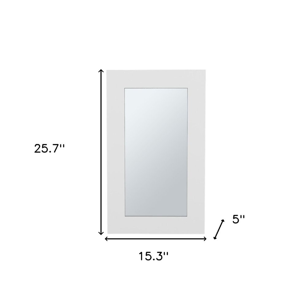 15" White Wood Floating Bathroom Vanity And Medicine Cabinet With Mirror