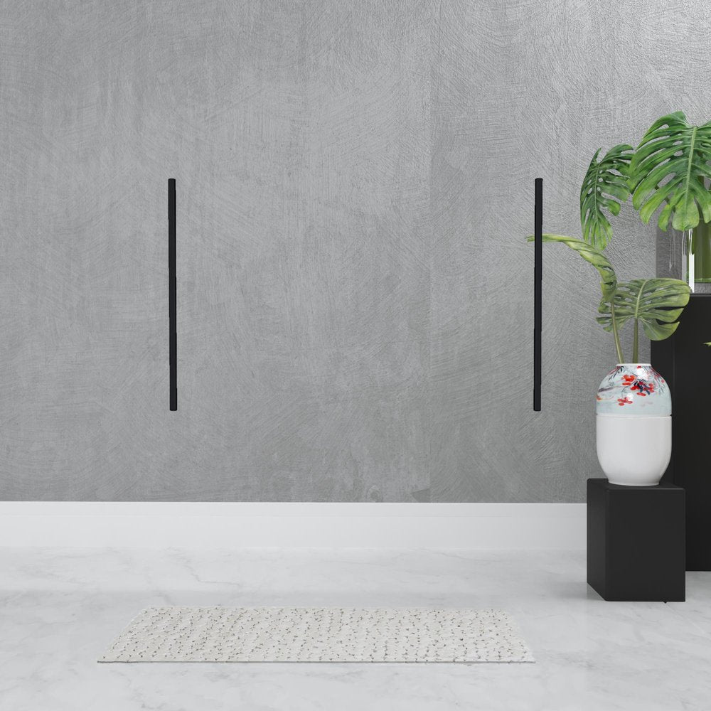 32" Black Wood Floating Bathroom Vanity And Medicine Cabinet With Mirror