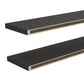 47" Set Of Two Dark Gray Wood Wall Mounted Floating Shelves