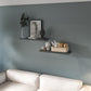 32" Set Of Two Dark Gray Wood Wall Mounted Floating Shelves