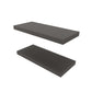 32" Set Of Two Dark Gray Wood Wall Mounted Floating Shelves