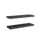 32" Set Of Two Dark Gray Wood Wall Mounted Floating Shelves