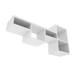 47" White Wood Wall Mounted Cubby Shelf