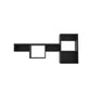 47" Black Wood Wall Mounted Cubby Shelf
