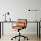 Brown and Black Adjustable Height Swivel Rolling Office Chair