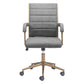 Gray and Bronze Adjustable Height Swivel Rolling Office Chair