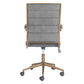 Gray and Bronze Adjustable Height Swivel Rolling Office Chair