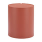 19" Brown Aluminum Round Drum End Table