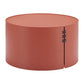 29" Terra Cotta Rounded Aluminum Outdoor Coffee Table