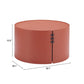 29" Terra Cotta Rounded Aluminum Outdoor Coffee Table