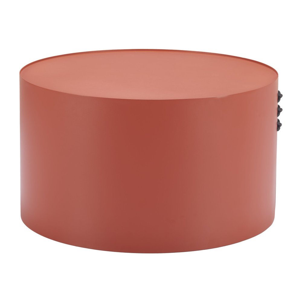 29" Terra Cotta Rounded Aluminum Outdoor Coffee Table