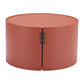 29" Terra Cotta Rounded Aluminum Outdoor Coffee Table