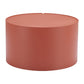 29" Terra Cotta Rounded Aluminum Outdoor Coffee Table