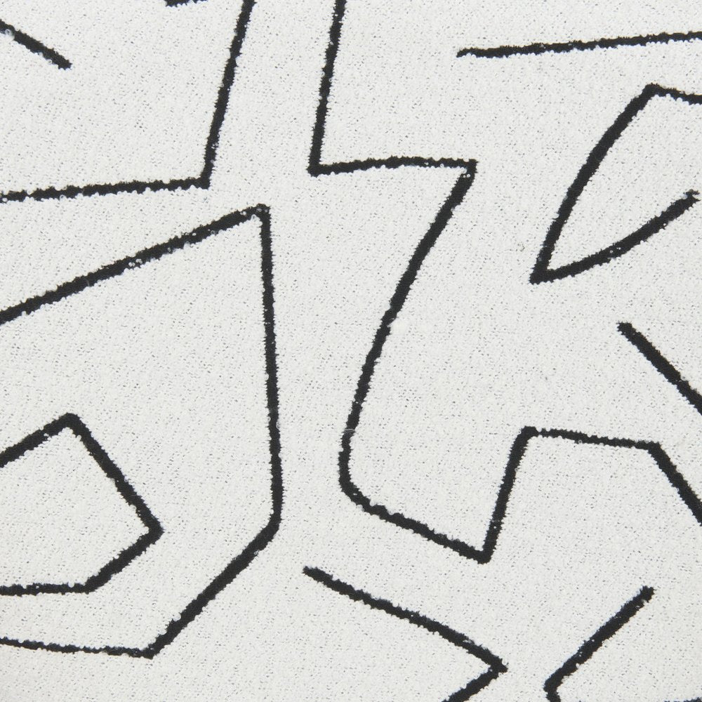 Set of Two White and Black Upholstered Faux Shearling Dining Side Chairs