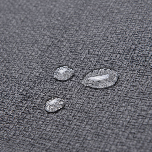 Set of Two 31" Gray and Black Fabric and Steel Bar Height Bar Chairs