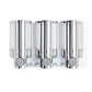 Silver Heavy Duty Plastic Three Chamber Wall Mount Soap Dispenser