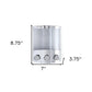 Gray Heavy Duty Plastic Three Chamber Wall Mount Soap Dispenser