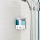 White Heavy Duty Plastic Three Chamber Wall Mount Soap Dispenser