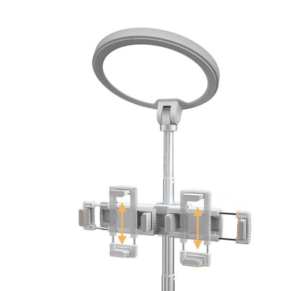 22" White Metal And Plastic Adjustable Portable Desk Lamp LED With Phone Clamp