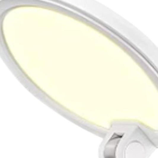 22" White Metal And Plastic Adjustable Portable Desk Lamp LED With Phone Clamp