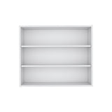 36" White Wood Three Tier Wall Mounted Floating Shelf
