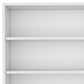 36" White Wood Three Tier Wall Mounted Floating Shelf