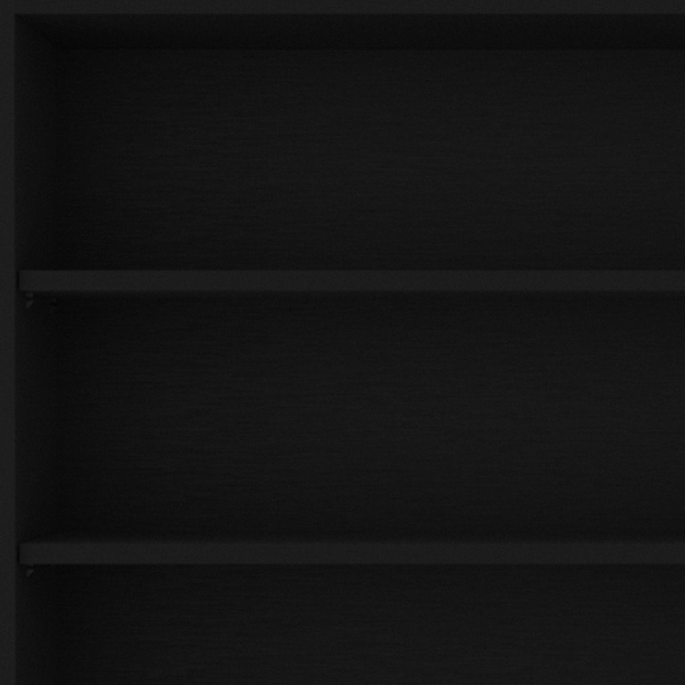 36" Black Wood Three Tier Wall Mounted Floating Shelf