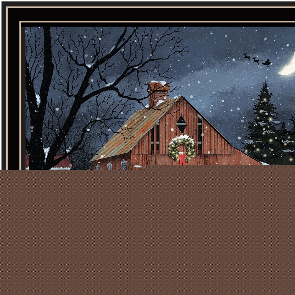 Night Before Christmas Black Framed Wall Art