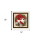 Cardinal Wreath White Framed Wall Art