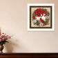 Cardinal Wreath White Framed Wall Art