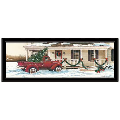 Preparing for Christmas Black Framed Wall Art