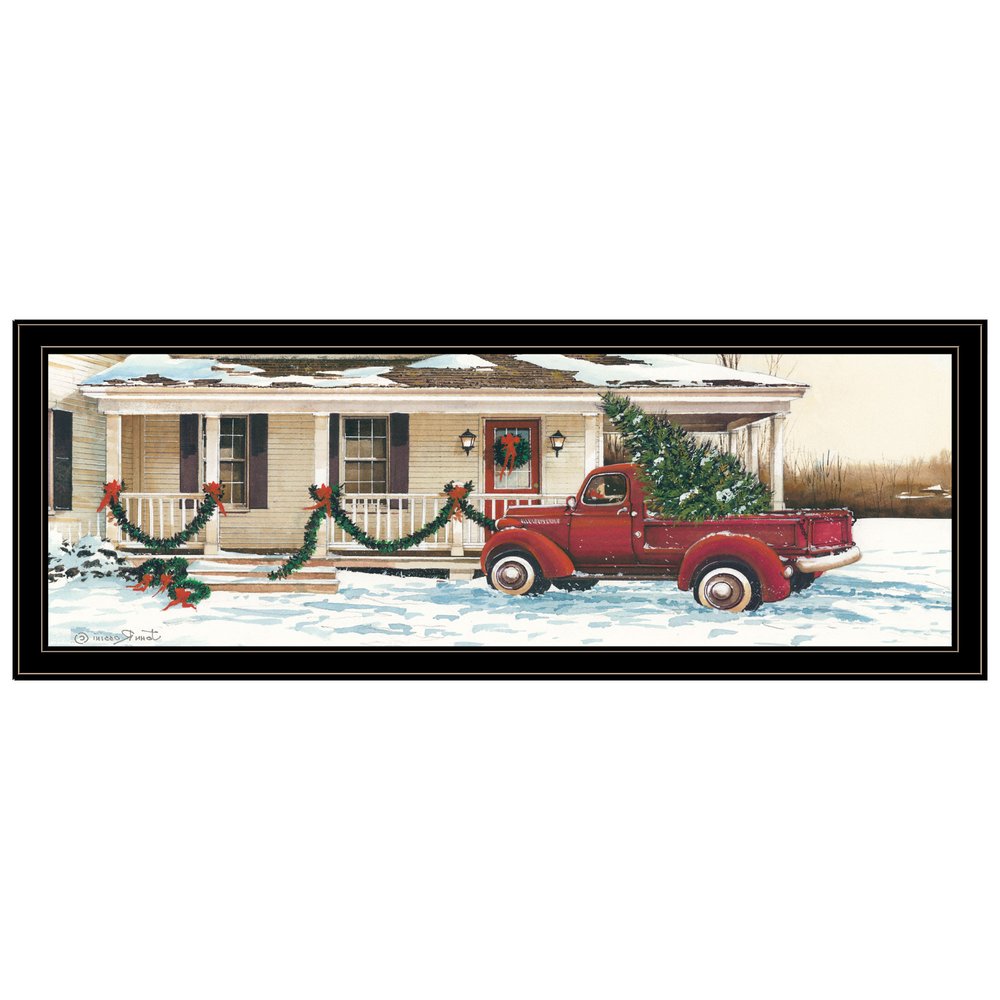 Preparing for Christmas Black Framed Wall Art