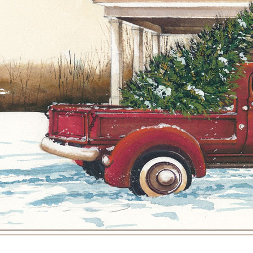 Preparing for Christmas White Framed Wall Art
