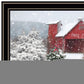 Tree Farm Wagon Black Framed Wall Art