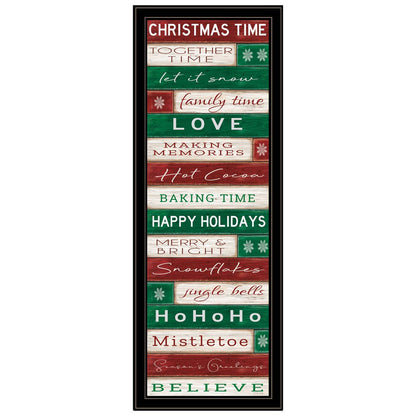 Christmas Time Black Framed Wall Art