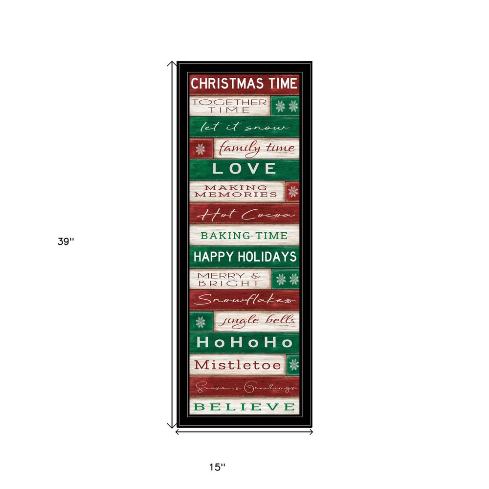 Christmas Time Black Framed Wall Art
