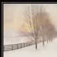 Snowy Amish Lane Black Framed Wall Art