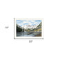Snowy Mountain Landscape White Framed Wall Art