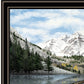 Snowy Mountain Landscape  Black Framed Wall Art
