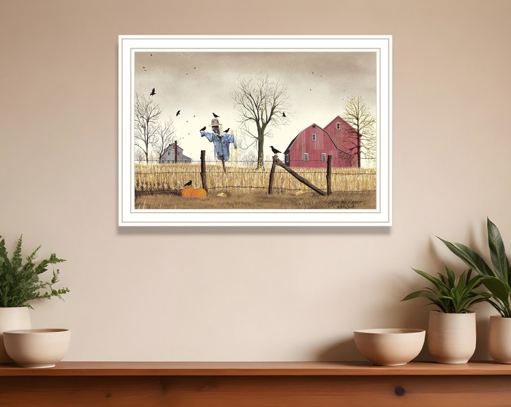 After the Harvest White Framed Wall Art