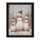 Snowman Trio Black Framed Wall Art