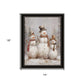 Snowman Trio Black Framed Wall Art