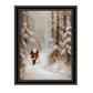 Santa's Winter Stroll Black Framed Wall Art
