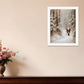 Santa's Winter Stroll White Framed Wall Art