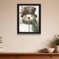 Old World Frosty The Snowman Black Framed Wall Art
