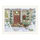 Decorated Holiday Porch White Framed Wall Art
