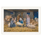 The Birth of Christ White Framed Wall Art