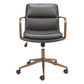 Dark Gray and Bronze Adjustable Height Swivel Rolling Office Chair
