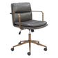 Dark Gray and Bronze Adjustable Height Swivel Rolling Office Chair
